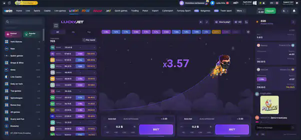 1win Lucky Jet game