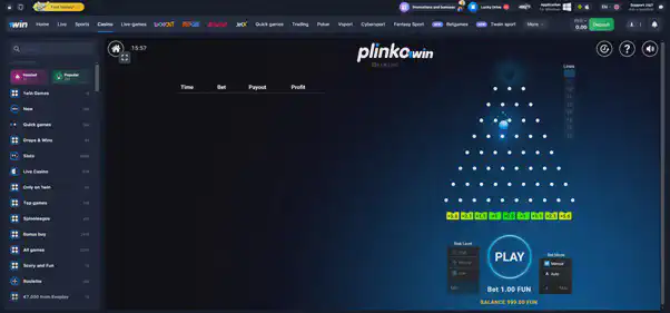 Play 1win Plinko